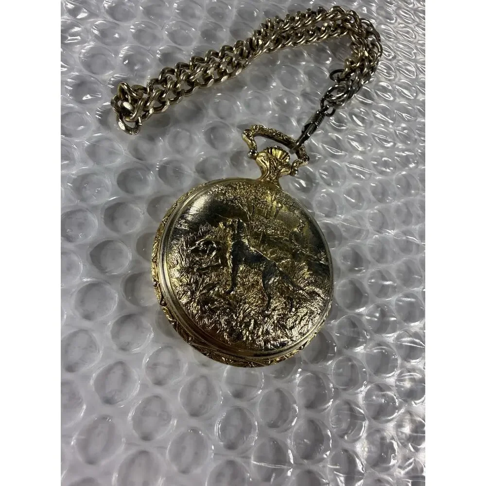 Majestime Pocket Watch 17 Jewel Missing Seconds Hand For Parts